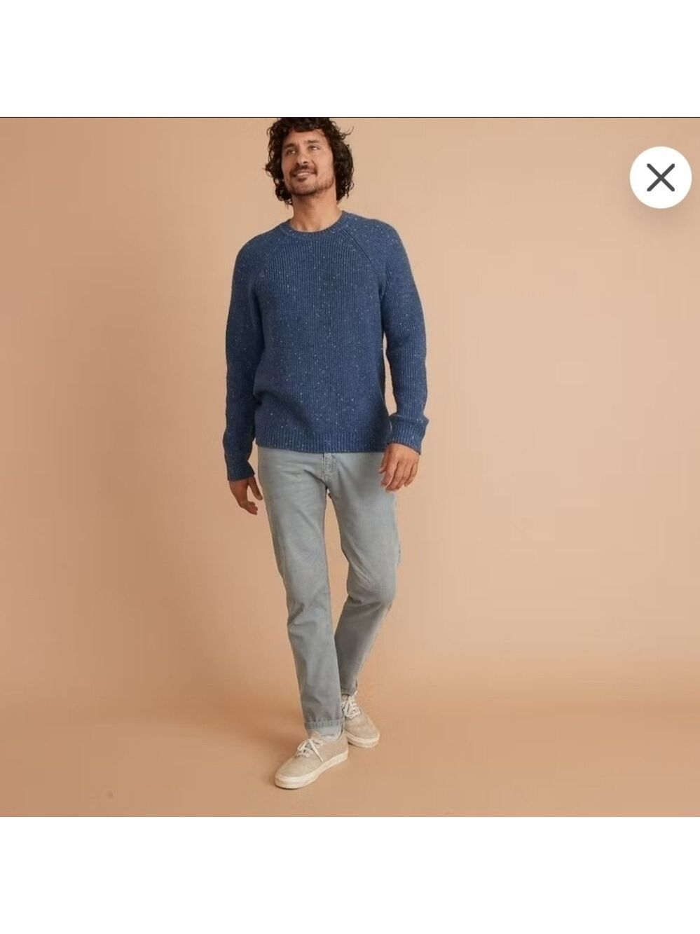 Marine Layer Coleman Navy Neps Crewneck Sweater